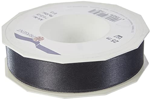 Präsent C.E. Pattberg Satin schwarz, 25 m Satinband zum Einpacken von Geschenken, 25 mm Breite, Geschenkband zum Dekorieren & Basteln, Dekoband, Anlass