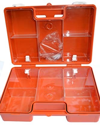 Erste Hilfe Koffer zur Wandmontage inkl. Befestigungsmaterial und Beatmungshilfe (leer, SAN 31x21x13 cm)