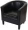 Mendler Sessel Newport T379, Loungesessel Clubsessel, Kunstleder - schwarz