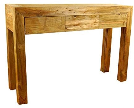 livasia Asiatische Anrichte aus Massivholz – 110x35x75cm – Konsolentisch, Handgefertigt, Sideboard aus nachhaltigem Teak Holz, Robust und Zeitlos (Braun)