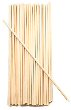 Mendi 50 Bâtonnets en bois Rond 50 cm x 10 mm