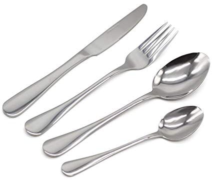 Cutlery Sets 32 Piece Stainless Steel Spoons Forks Dining Tableware Dinnerware Sets Glim&Glam (Stainless Steel, 32pcs Set)