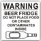 Platinum Place 1 x Beer Fridge-87x87mm,Black on White-Sticker,Sign,Notice,Warning,Joke,Trade,Work,Pint,Bar,Bottle