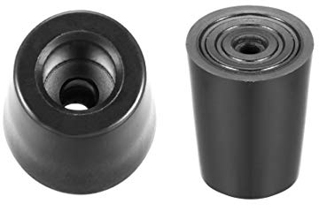 sourcing map Rubber Feet Buffers Pads D24x19xH31mm Buffer Feet Furniture Cutting Board Electronic Scale Leg Pads Anti-slip Black 12pcs