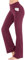 IUGA Bootcut Yoga Pants with Pockets for Women High Waist Workout Bootleg Pants Tummy Control, 4 Pockets Work Pants for Women Maroon