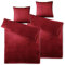 aqua-textil Feelwell Bettwäsche 135 x 200 cm 4teilig Coral Fleece Bettbezug Thermo Flausch bordeaux