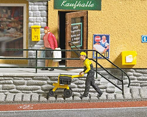 Busch B 7888 – Postbote mit Wagen – Maßstab 1/87 – Modelleisenbahn