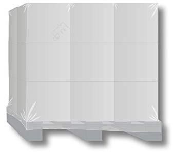 10 x PROFI Schrumpfhauben/Abdeckhauben für Paletten, Gitterboxen bis 1,25m Höhe - Extrem stabil (1250 + 850 x 1800 mm (125 my), Transparent)