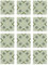 Panorama Azulejos Adhesivos Cocina Baño Pack de 8 Cenefas de Baldosas de 100x10 cm Hidráulica Tipo Oriental Verde - Revestimiento de Paredes - Cenefas Adhesivas