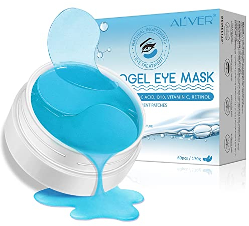 Augenpads,Augenmaske,Augenklappen,30 Paar Hydrogel Augenklappen gegen Augenringe,Taschen, Falten,Augenringe & Schwellungen-Nat¨¹rliche Collagen Augenmaske