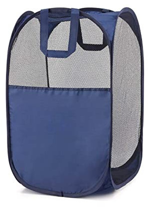 LUOCAI Folding Laundry Basket 75L Large Washing Basket Collapsible Pop Up Mesh Washing Laundry Basket(14x14x24in)