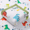 Hivia Musselin Decke 6 Lagig Kuscheldecke Baby Baumwolle 110 x 110 cm Musselin Babydecke Wickeldecke Weiche Decke für Badetuch,Kinderdecke Neugeborene Unisex (Dinosaurier)