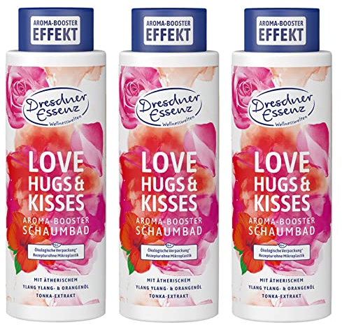 3er Pack Dresdner Essenz Schaumbad Love, Hugs and Kisses 3 x 500 ml Badezusatz vegan