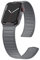 LKEITY Kompatibel mit Apple Watch Armband 41mm 40mm 38mm 49mm 45mm 44mm 42mm Schlaufe Magnet Leder Link Loop Ersatzband Uhrenarmband, Magnetisch Lederarmband für iWatch Series 8/SE/SE2/7/6/5/4 Grau
