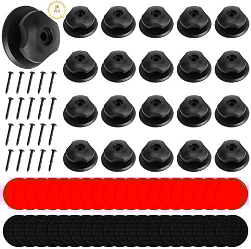 Anruyi 20Pcs Tie Down Hooks for Trailer, Trailer Net Fixing Hooks Plastic Trailer Cover Hooks Tarpaulin Button Hook Car Fastening Hooks for Trailer Net Car Boot Nets, with Screws