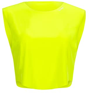 Winshape Damen Functional Light Cropped Top Aet115, All-fit Style T-Shirt, Neon-gelb, S EU