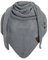 KNIT FACTORY - Dreiecksschal Coco - Damen Strickschal mit Wolle - Umschlagtuch für den Herbst und Winter - Winterschal - Dreieckstuch - Hochwertige Qualität - XXL Schal - 190 x 85 cm - Med Grey