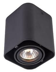 LED Aufbauleuchte, LED Aufbauspot, Aufbaustrahler GU10, Aluminium Schwarz Eckig Schwenkbar 90mm x 100mm
