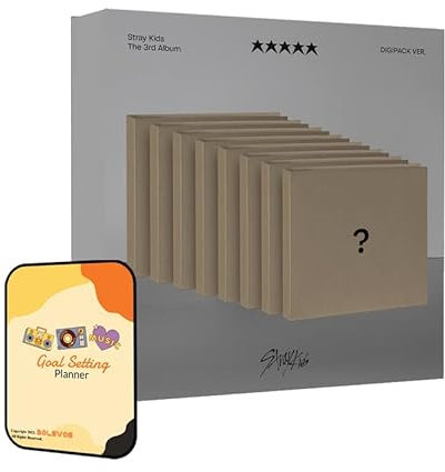 Stray Kids Album - (5-STAR) Digipack ver. (8 Members Full Set)+Pre Order Benefits+BolsVos Exclusive K-POP Inspired Digital Planner, Sticker Pack for Social Media