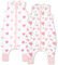Mama Cheetah Baby Schlafsack mit Füße 0.5 TOG, Sommerschlafsack, Bio-Baumwolle Baby Schlafsäcke ohne Ärmeln Babyschlafsack mit Beinen für Säugling Kinder Junge Mädchen, 70cm (Baby Höhe 72-82cm)
