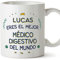 MUGFFINS Tazas Personalizadas para MÉDICO DIGESTIVO hombre - En Español - Mejor del Mundo - 11 oz / 330 ml - Regalo Personalizable original y divertido