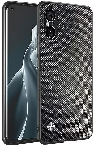 HONLEN Hülle für Smartphone, Compatible with Sony Xperia 5 V (6.1 Inches) Business Telefonhülle aus Leder mit Rückseite, Kevlar