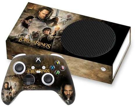 Head Case Designs Officially Licensed The Lord Of The Rings The Return Of The King Main Characters Posters Vinyl Sticker Gaming Skin Decal Compatible With Xbox Series S Console and Controller Bundle