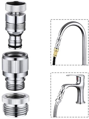 Walkinginrain Connecteur rapide pour robinet d'évier de cuisine, adaptateur de raccord à clipser pour lave-vaisselle et tuyau d'arrosage pour salle de bain, cuisine, tuyau de douche, tuyau d'arrosage