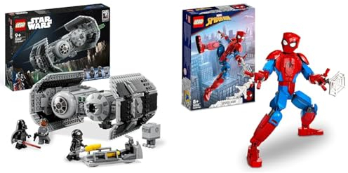 LEGO Star Wars TIE Bomber Modellbausatz mit Darth Vader Minifigur & 76226 Marvel Spider-Man Figur