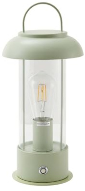 Lindby LED Akkutischlampe, dimmbare Akku Tischlampe kabellos mit Touchdimmer aufladbare tragbare Tischleuchte Outdoor Garten IP44