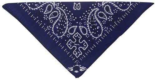 fashionchimp Bandana aus 100% Baumwolle, Premium-Qualität, Nicki-Halstuch für Damen und Herren, 50x50cm (Marine) BAN118