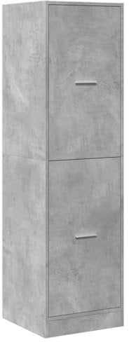 vidaXL Armoire d'apothicaire Gris béton 40x41x144,5 cm Bois ingénierie, Coffre d'apothicaire, Meuble d'apothicaire, Coffre à tiroirs d'apothicaire