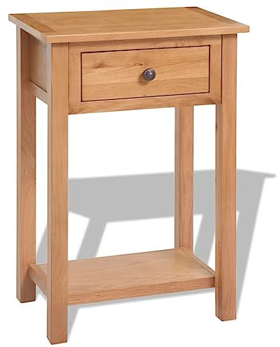 Tische, Nachttische, Konsolentisch, 50 x 32 x 75 cm, Massivholz Eiche