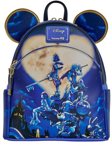 Loungefly - Walt Disney - Kingdom Hearts Mickey Mouse - Mini Backpack - Amazon Exclusive - Premium Vegan Leather - Gift Idea - Official Merchandise - for Boys, Girls Men and Women - Movies Fans