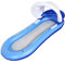 TOBBOMEY Chalet Gonflable avec Ombre Lit Flottant PVC Hamac Aquatique pour Adultes Chaise Longue De Piscine Bleu