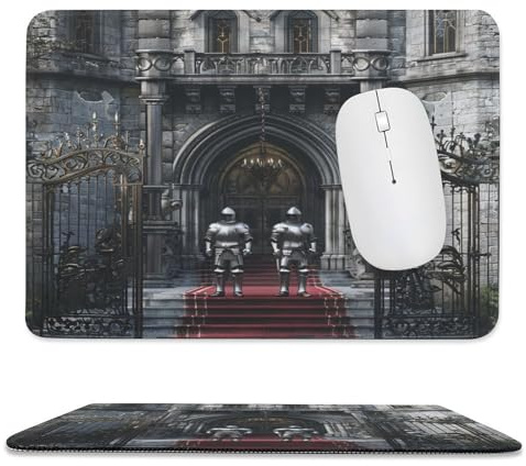 Mauspads Europäische Mitte Des Jahrhunderts Arch Gothic Tischunterlage Komfort,Tragbar Schreibtischunterlage Für Büro Pc Büro 25X30Cm