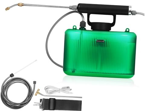 Alasum Rasensprüher Mit Verstellbarem Stab Akku-sprüher Gartensprüher Mit Wassertank Pumpsprüher Für Bewässerung Tragbarer Handsprüher Mit Schultergurt Hochdrucksprüher Für
