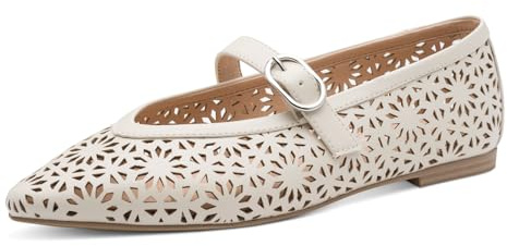 MARCO TOZZI Damen Ballerinas weiches Feel Me Fußbett weiches Innenfutter Vegan Spitz