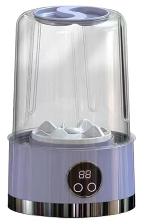Folpus Unterwäschewaschmaschine, tragbare Mini-Waschmaschine, wiederaufladbarer Make-up-, Reisewäsche für den Haushalt, Wohnmobil, Personal, Lila