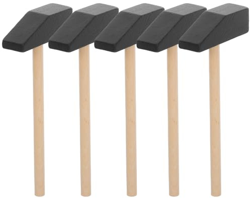 Kisangel 5-teiliges Mini-holzhammer-spielset – Kleine, Sichere Hämmer für Kindergeburtstage Und DIY-holzbausteine