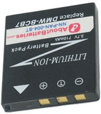 AboutBatteries Batterie pour PANASONIC LUMIX DMC-FX7, 3.7V, 700mAh, Li-ION