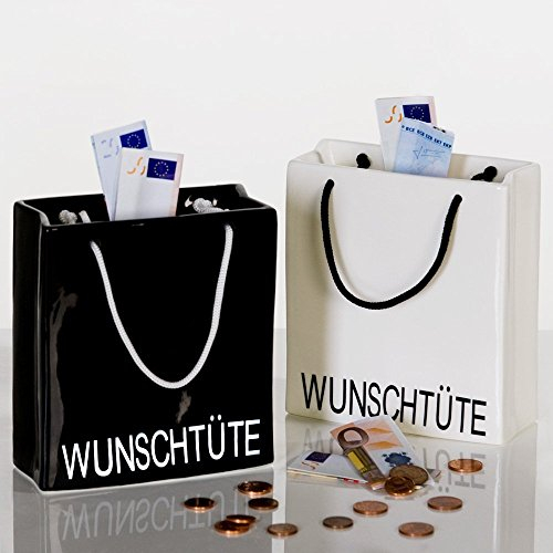 Casablanca Spardose Wunschtüte weiß,Porzellan