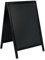 SECURIT - Tableau sur Pied en Bois de Pin Woody - Ardoise Pour Marqueur à Craie Liquide - Pour Restaurant, Bar, Café Boutique - 55 x 85 cm - Noir