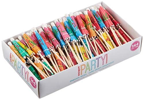 Unique Party Supplies 4916 Cocktailschirme -Packung mit 144