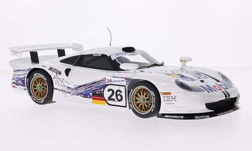 Porsche 911 GT1, No.26, 24h Le Mans, 1997, Modellauto, Fertigmodell, AUTOart 1:18