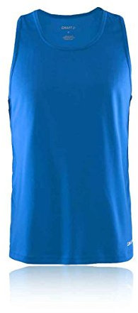 Craft Sportswear Men's Mind Running and Training Fitness Workout Singlet Tank Top, Sweden Blue, Large