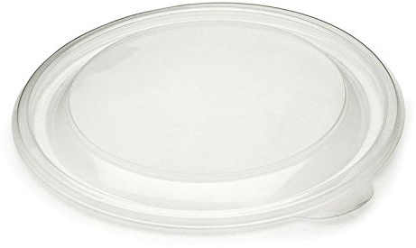 Sabert Round Microwavable Vented Lid 13 cm | Vented release prevents steam buildup during heating, locking in moisture safely for busy commercial catering operations.