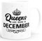 MoonWorks Queens Are Born in December Kaffee-Tasse weiß Unisize
