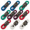 10 x 10m Male to Female XLR Mic Leads/Balanced Microphone Cables / 8 Colours / 10 Pack Multi-Coloured