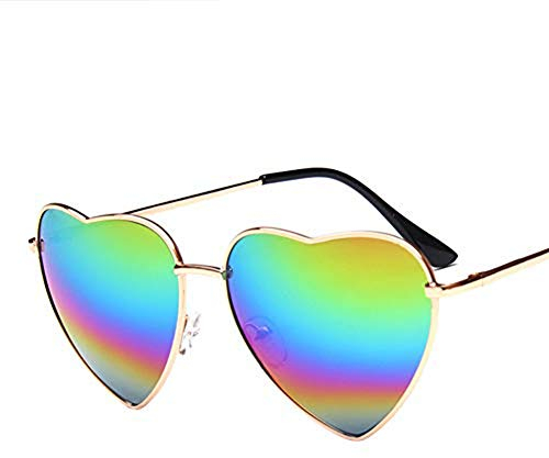 Haodou Herzförmige Sonnenbrille Doppel Pfirsich Herz Metall Sonnenbrille Damen Shopping Gläser Männer und Frauen Sonnenbrille